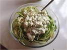 Squash-spaghetti med hytteost