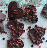 Chokoladehjerter med nødder og jordbærdrys - Low FODMAP